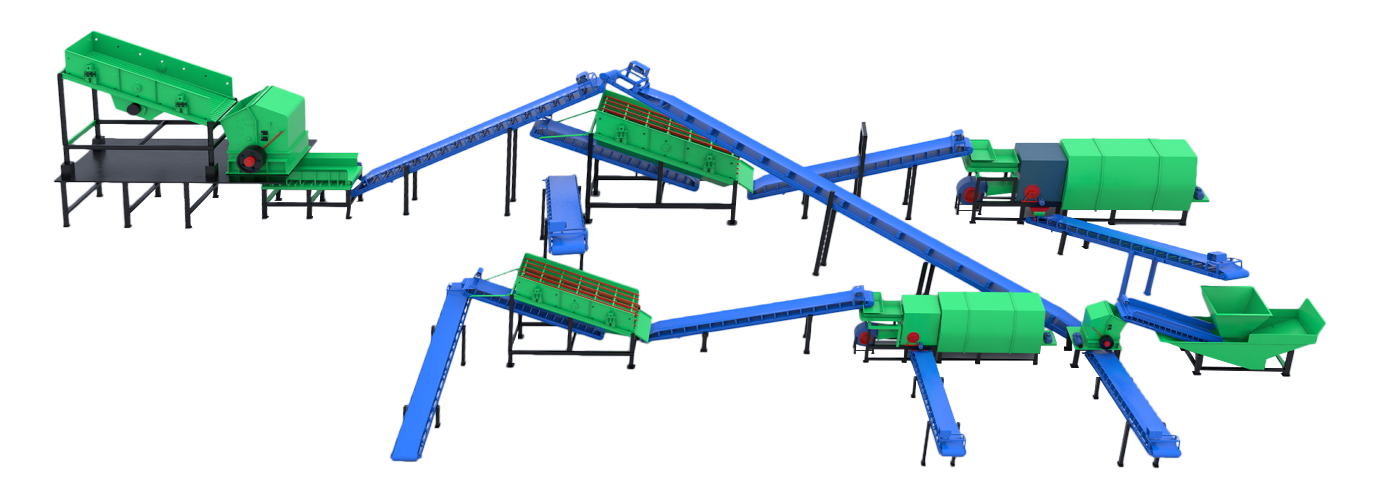 垃圾分選處理設(shè)備生產(chǎn)線(xiàn)